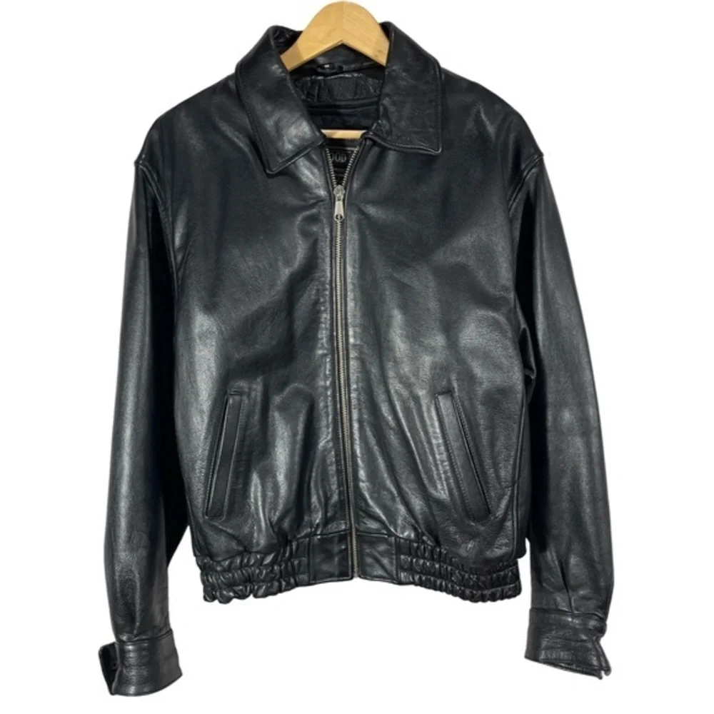 Oakwood Classic Leather Moto Fitted Men’s Jacket Size M Color Black